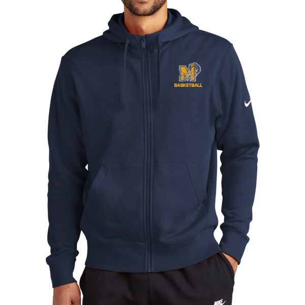 Nike Club Fleece Sleeve Swoosh Full Zip Hoodie Thumbnail